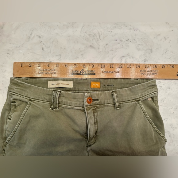Pilcro Anthropologie Fit Hyphen Chinos Olive Green Women’s 29 Boho Comfort Prep - Picture 10 of 13